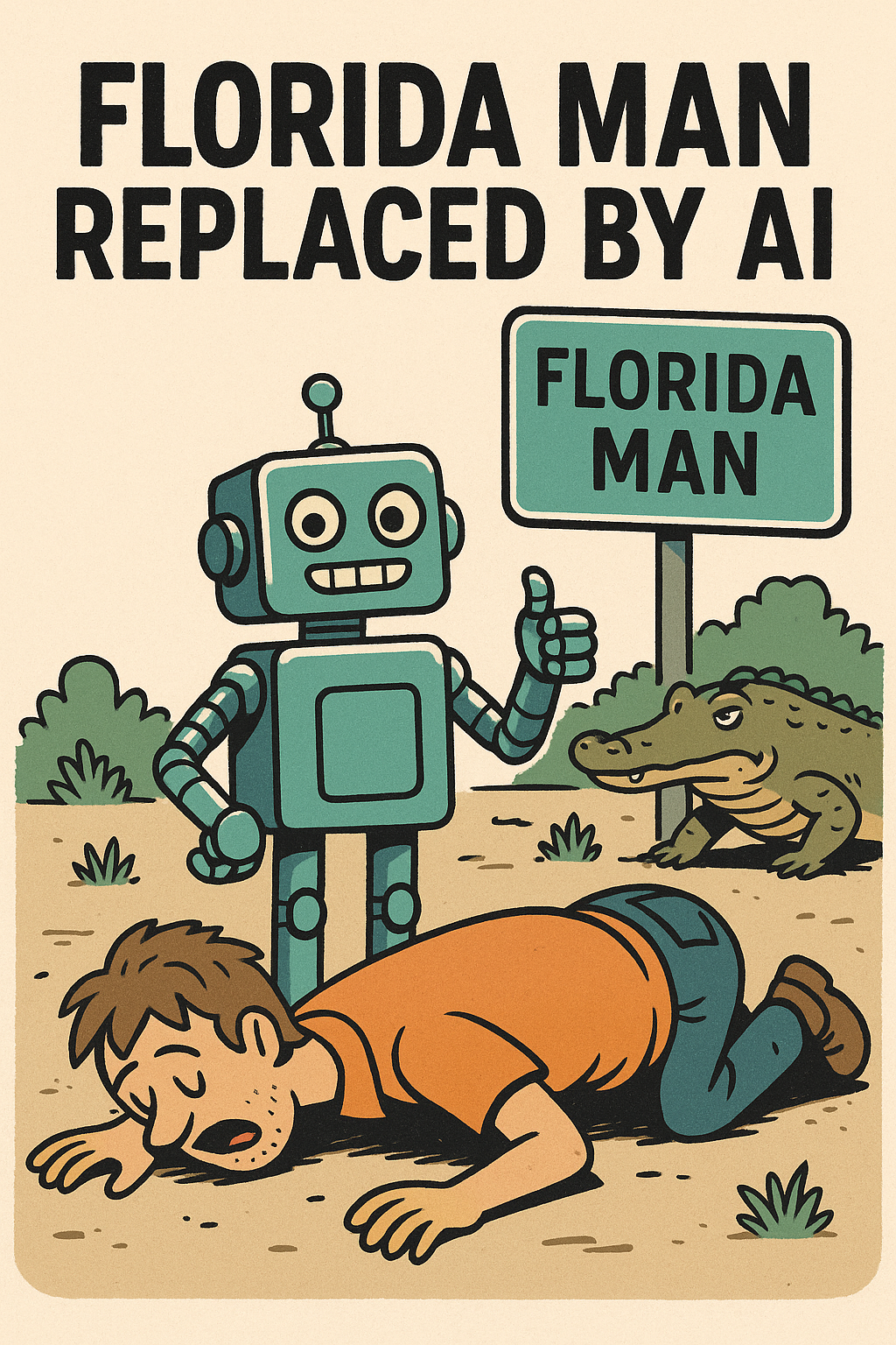 Florida Man Replaced by AI, Chaos Remains Unchanged